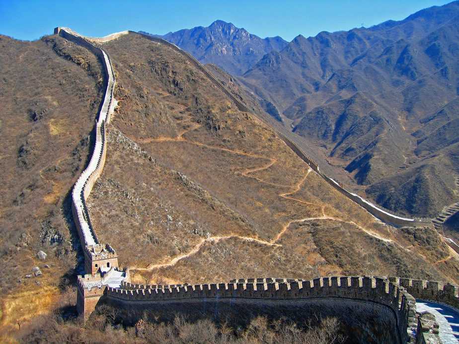 great wall of china drawing side view