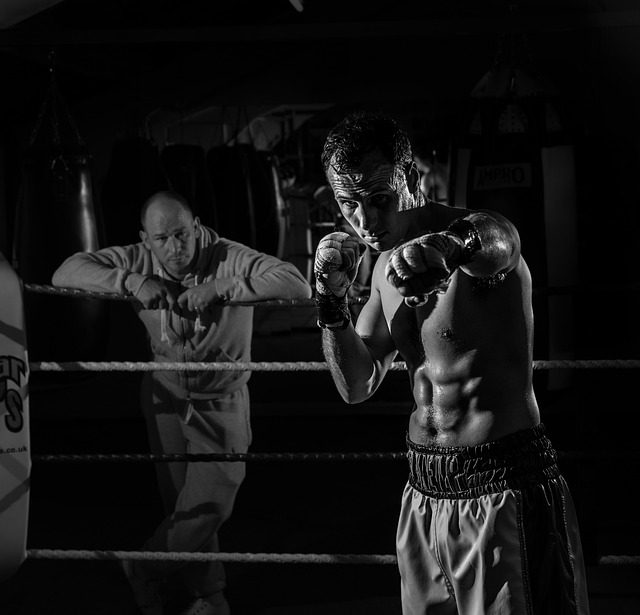 boxing black and white