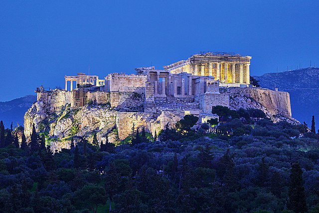 The Acropolis Of Athens From The Pnyx On March 2 2020 